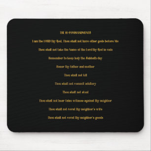 The 10 Commandments Mouse Mat