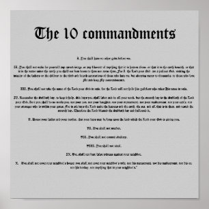 The 10 commandments poster