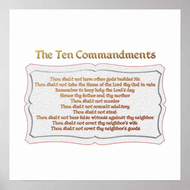 The 10 Commandments Poster (Front)