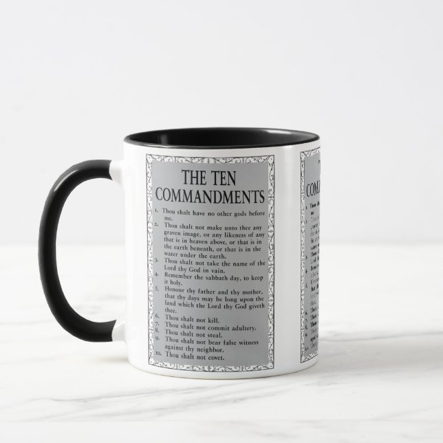 The 10 Commandments Two-Tone Mug (Left)