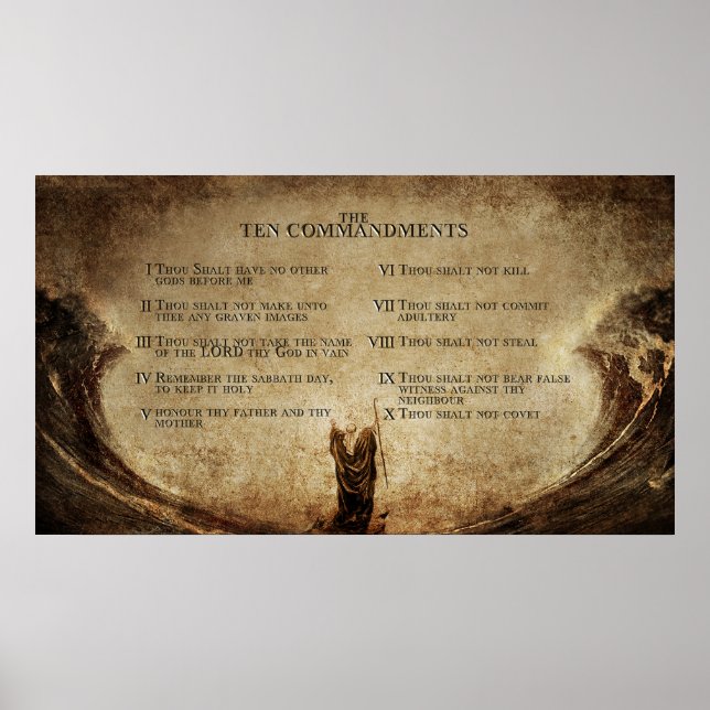the 10 commandments wall poster (Front)