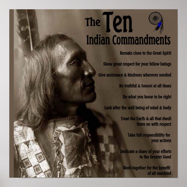 The 10 Indian Commandments Poster (Front)