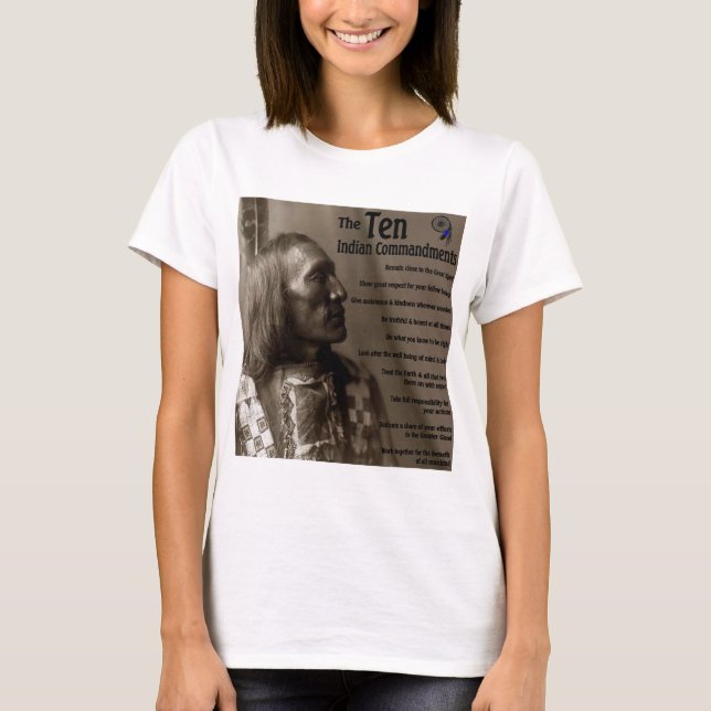 The 10 Indian Commandments T-Shirt (Front)