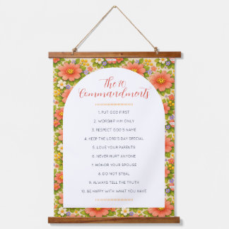 The 10 Ten Commandments Wall Hanging Art Customise Tapestry