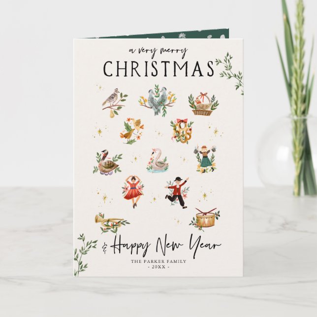 The 12 Days of Christmas | Illustrated Holiday (Front)