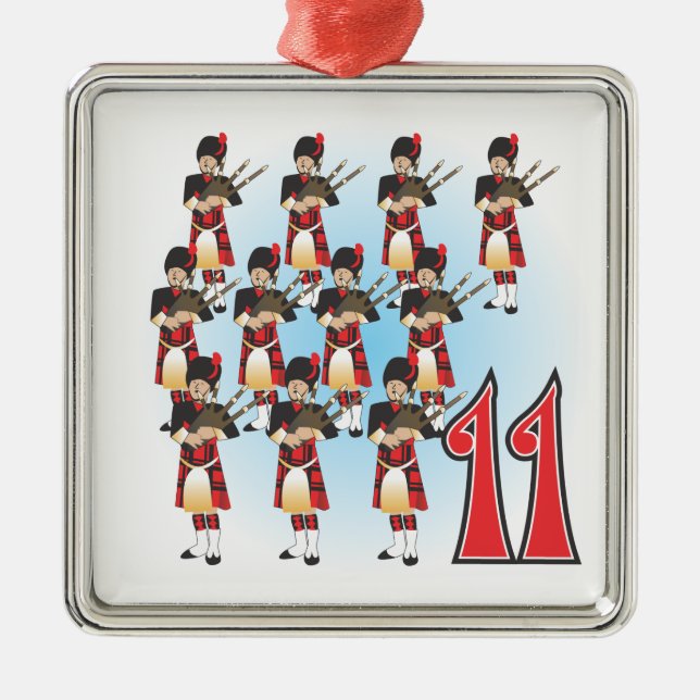 The 12 days of Christmas Metal Tree Decoration (Front)