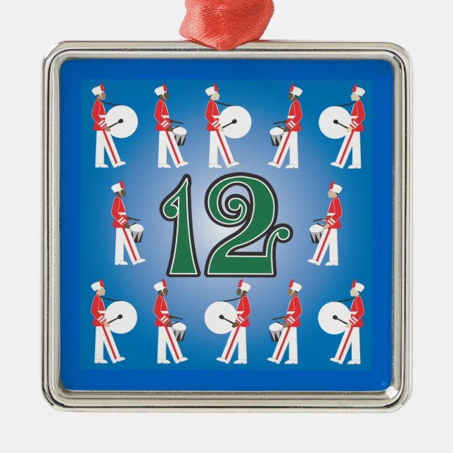 The 12 days of Christmas Metal Tree Decoration (Front)
