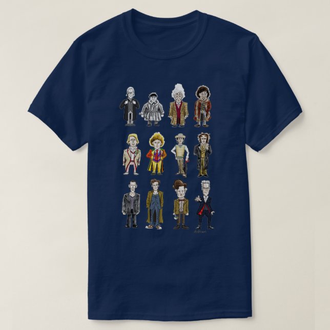 The 12 Doctors  T-Shirt (Design Front)