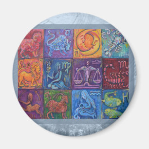 The 12 Signs of the Zodiac Magnet