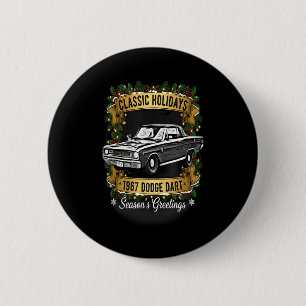 The 1967 Dodge Dart Clic Holiday Cheer Apparel 6 Cm Round Badge