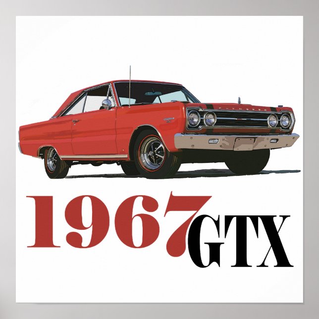 THE 1967 RED GTX POSTER (Front)
