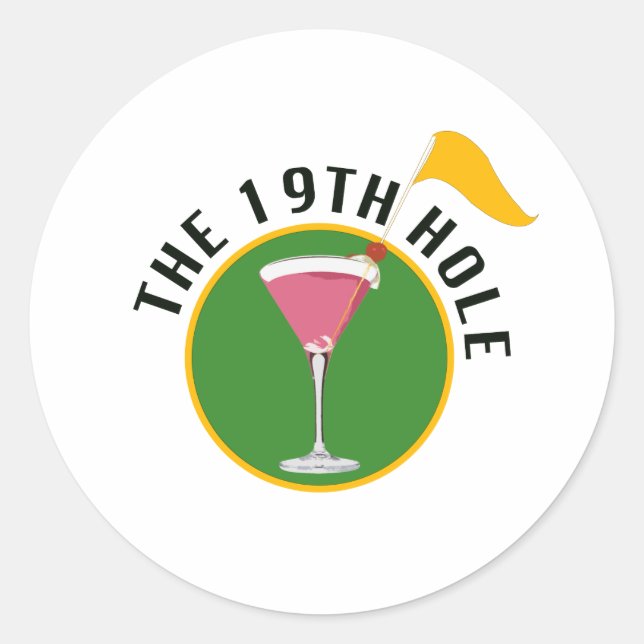 The 19th Hole Classic Round Sticker (Front)