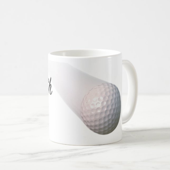 The 19th Hole Flying Golf Ball Coffee Mug (Front Right)