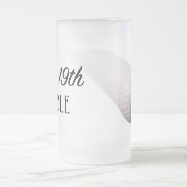 The 19th Hole Frosted Glass Beer Mug (Center)