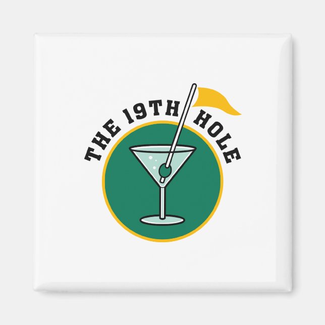 The 19th Hole Funny Golf Dadism gift Magnet (Front)