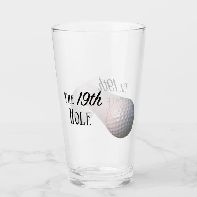 The 19th Hole Golf Ball Glass (Front)