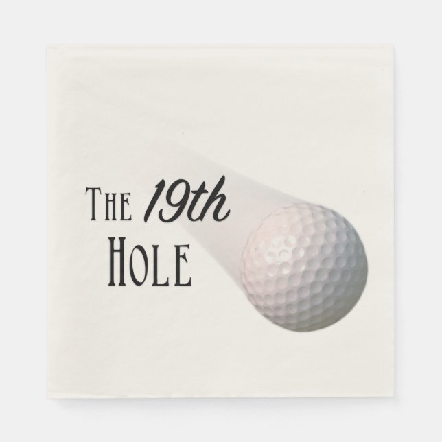 The 19th Hole Golf Ball Napkin (Front)
