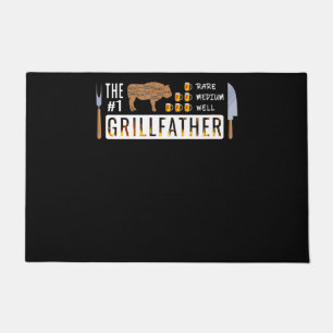 The 1 Rare Medium Well Grillfather BBQ Lovers Doormat