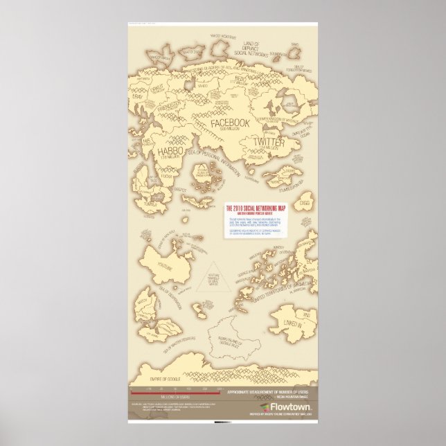 The 2010 Social Networking Map Poster (Front)