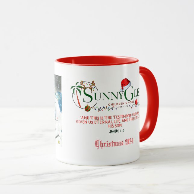 The 2024 Sunny Glen Christmas Mug (Front Right)