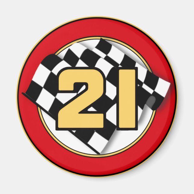The 21 Car Magnet (Front)