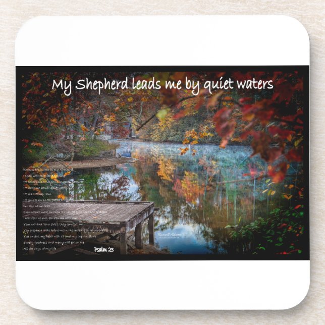 The 23rd Psalm in a tapestry Coaster (Front)