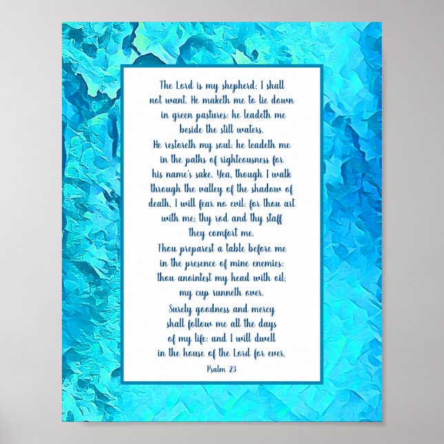The 23rd Psalm - The Calming Psalm Poster (Front)