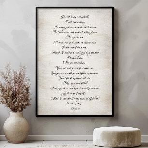 The 23rd Psalm The Lord is My Shepherd Poster