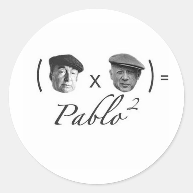 The 2 Pablos Classic Round Sticker (Front)