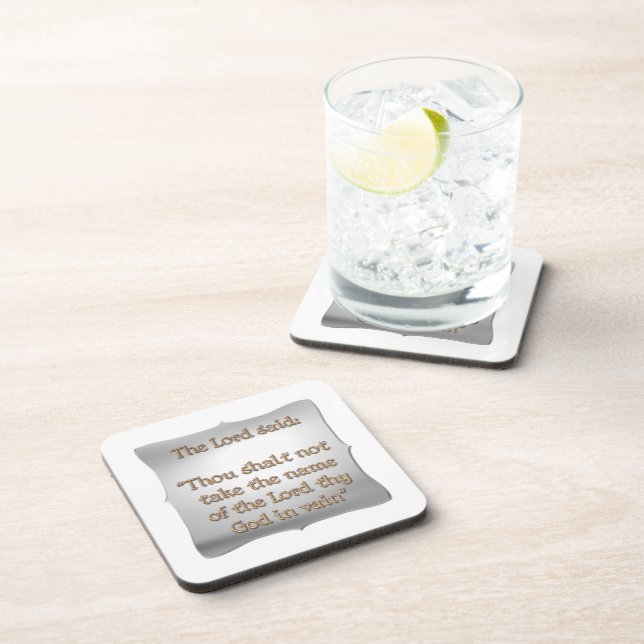 The 2nd Commandment Coaster (Right Side)