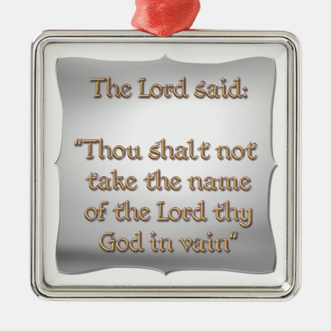 The 2nd Commandment Metal Tree Decoration (Front)