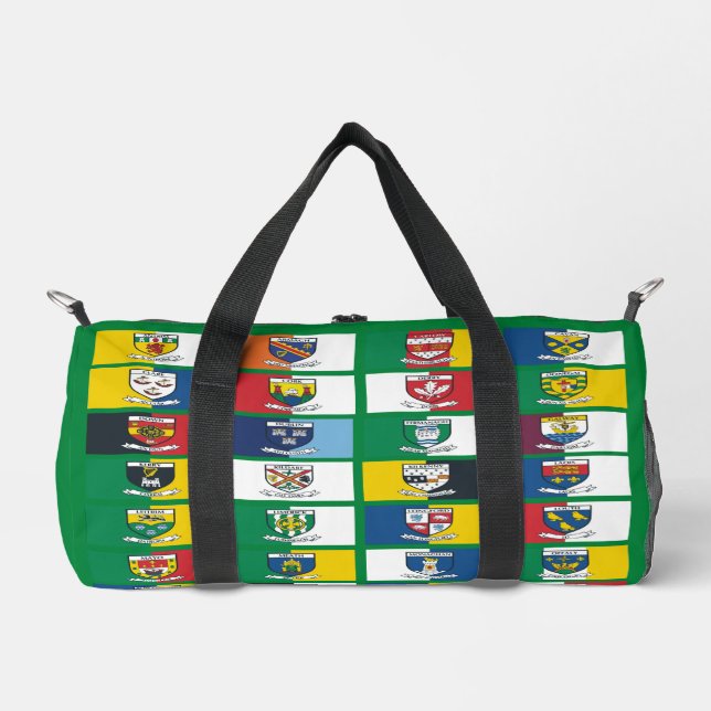 The 32 County Crests & Colours of Ireland Duffle Bag (Front)