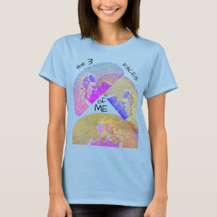 "The 3 Faces of ME" in Magenta Blue Gold T-Shirt