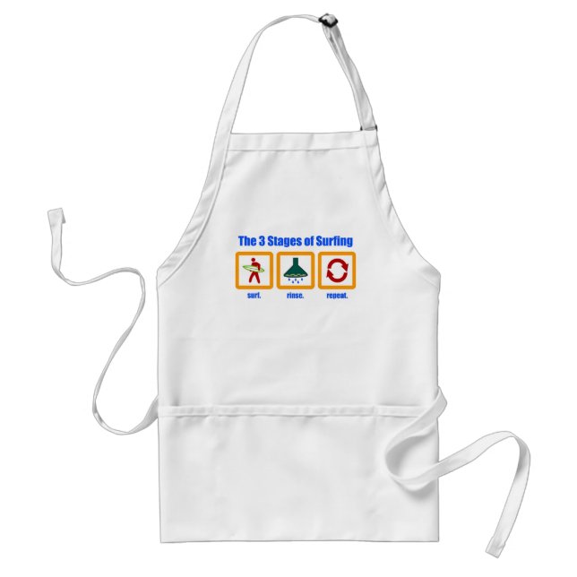 The 3 Stages of Surfing Apron (Front)