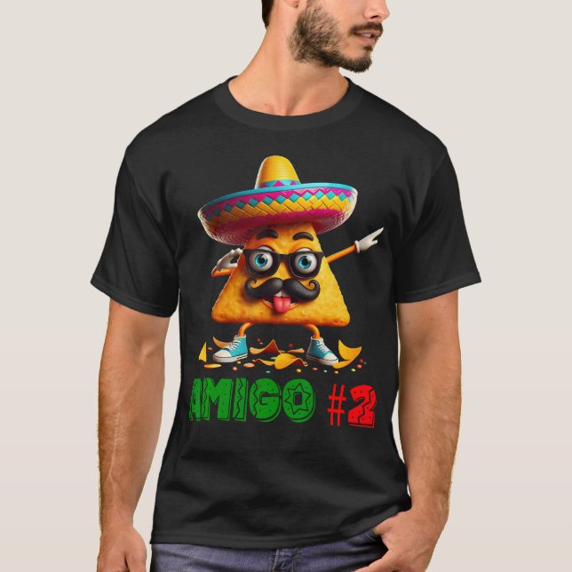 The 3 Three Amigos Cinco De Mayo Amigo 2 Group Mat T-Shirt (Front)
