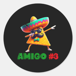 The 3 Three Amigos Cinco De Mayo Amigo #3 Group Ma Classic Round Sticker