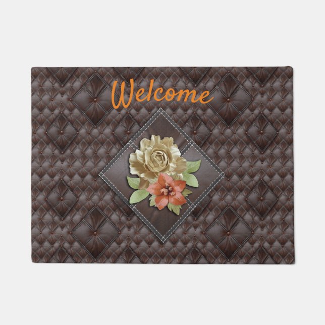 The 3D Leather Academia Decor Doormat (Front)