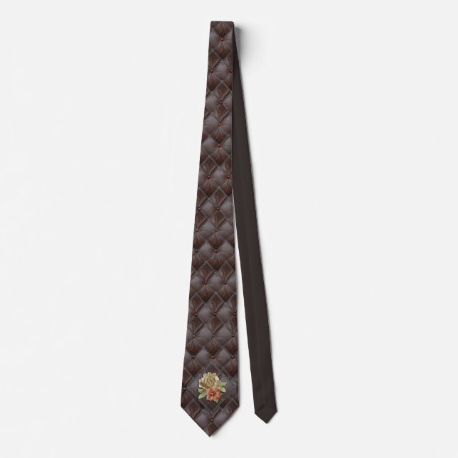 The 3D Leather Academia Decor  Tie (Front)