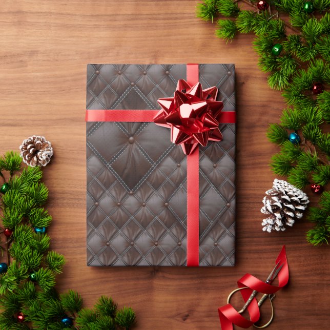 The 3D Leather Academia Decor Wrapping Paper (Holiday Gift)