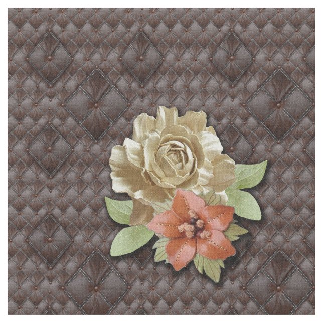 The 3D Leather flower Decor Fabric (Close Up)