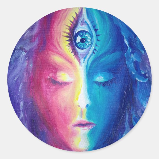 The 3rd eye classic round sticker (Front)