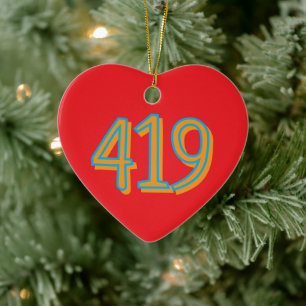 The 419 - Toledo, Ohio Ceramic Tree Decoration