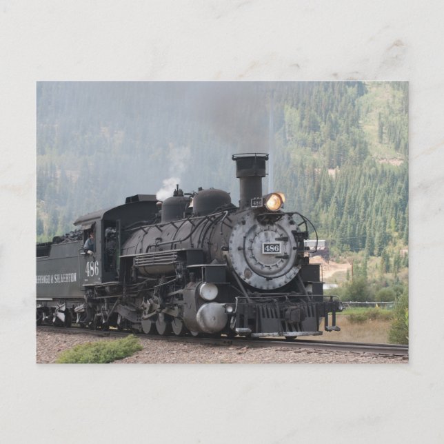 The 486 Leaving Silverton, Colorado Postcard (Front)