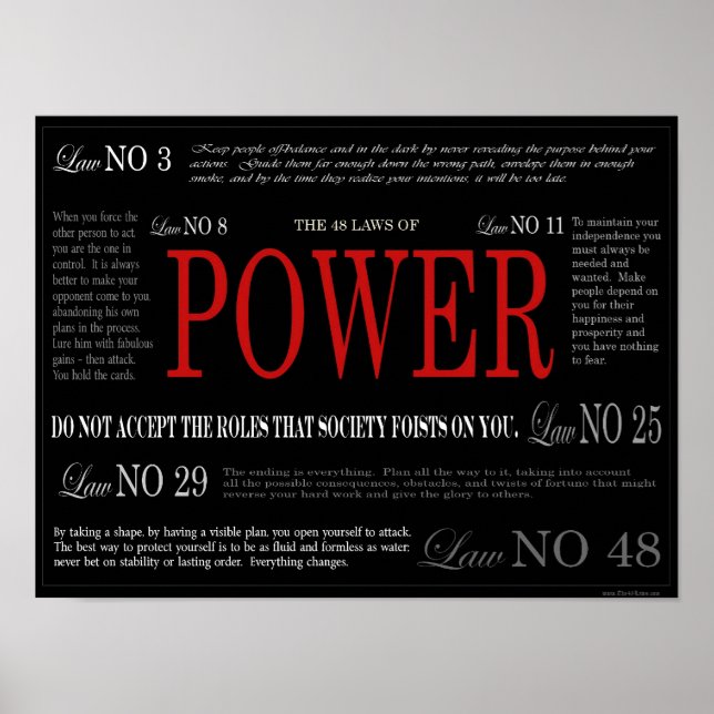 The 48 Laws of Power Poster (Front)