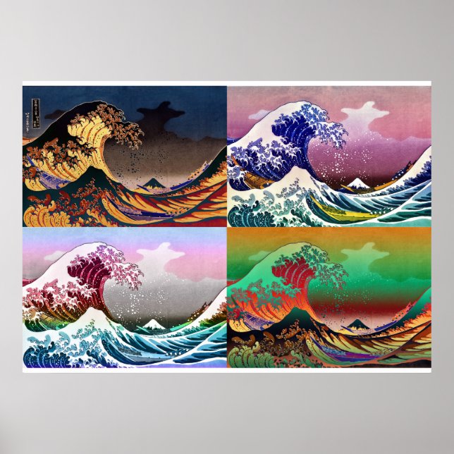 The 4 great waves of Kanagawa Poster (Front)