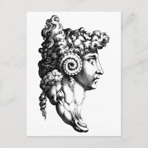 The 4 heads jigsaw puzzle postcard