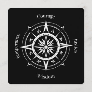 The 4 Stoic Virtues Compass Invitation