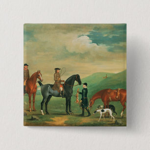The 4th Lord Craven coursing at Ashdown Park 15 Cm Square Badge
