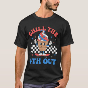 The 4th Out Retro Patriotic Ice Cream Fourth Of Ju T-Shirt