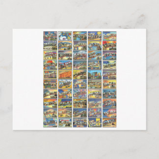 The 50 States Of America Postcard